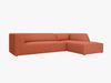 Micadoni 4-Sitzer Modular Sofa Ruby Rechts Strukturierter Stoff Koralle Bild 2
