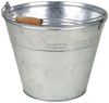 BURI Zinkeimer 10L mit Holzgriff Wassereimer Blecheimer Gartendeko Pflanzkübel Blumen Bild 2