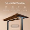 Desktronic HomePro Elektrisch höhenverstellbarer Schreibtisch 120x60cm Massive Walnuss/Grau mit Memory-Funktion, Anti-Kollisions Technologie, USB-A und USB-C-Ladeanschlüssen Bild 3