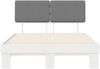 vidaXL Bettgestell mit gepolstertem Kopfteil Hellgrau 120 x 190 cm 877368 Bild 5