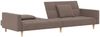 vidaXL Schlafsofa 2-Sitzer mit 2 Kissen Taupe Stoff 375805 Bild 5