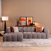 Bronx71 Ecksofa Luca Bouclé braun/grau links Bild 2
