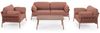 Couchtisch Kispa aus Aluminium, pulverbeschichtet, modern für Outdoor, rot, rechteckig, Bizzotto Bild 5