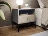 Vente-unique - BOGDAN Bedside table Holz, Platte Beige - B 39 cm x H 56 cm x L 54 cm Bild 5