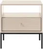 Vente-unique - BOGDAN Bedside table Holz, Platte Beige - B 39 cm x H 56 cm x L 54 cm Bild 2