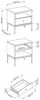 Vente-unique - BOGDAN Bedside table Holz, Platte Beige - B 39 cm x H 56 cm x L 54 cm Bild 4