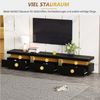 BlingBin Lowboard TV-Schrank mit Marmor-Optik, TV-Board Für Fernseher bis 90 Zoll (1er Set, 1 St, Lowboard 200 x 40 x 42 cm), TV-Kommode, Drei Schubladen und 1 Kabelmanagement Bild 2