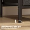 Beistelltisch B 40 x T 30 x H 60 cm, mit Steckdosen, USB-A/USB-C, 2 Stoffschubladen, Industrial-Design Bild 5
