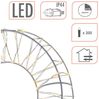 Spetebo LED Dekofigur Metall Kranz weiß Ø 30 cm - Weihnachten Deko Beleuchtung, Timer Funktion, LED fest integriert, warm weiß, IP44 Spritzwasserschutz Bild 2