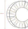 Spetebo LED Dekofigur Metall Kranz weiß Ø 30 cm - Weihnachten Deko Beleuchtung, Timer Funktion, LED fest integriert, warm weiß, IP44 Spritzwasserschutz Bild 4