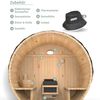 Fasssauna Outdoor mit Elektroofen PIET - für 6 Personen, inkl. Saunazubehör | Außensauna Gartensauna Saunafass | Selbstmontage Bild 4