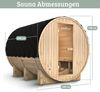 Fasssauna Outdoor mit Elektroofen PIET - für 6 Personen, inkl. Saunazubehör | Außensauna Gartensauna Saunafass | Selbstmontage Bild 2
