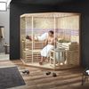 HOME DELUXE Traditionelle Sauna mit Kunststeinwand SKYLINE BIG XL - 200 x 200 cm für 6 Personen Bild 3