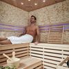 HOME DELUXE Traditionelle Sauna mit Kunststeinwand SKYLINE BIG XL - 200 x 200 cm für 6 Personen Bild 4