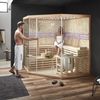 HOME DELUXE Traditionelle Sauna mit Kunststeinwand SKYLINE BIG XL - 200 x 200 cm für 6 Personen Bild 2