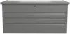 Vente-unique - TOMASO Gartenaufbewahrung Metall Grau - B 61 cm x H 62 cm x L 132 cm Bild 2
