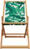 vidaXL Strandstühle 2 Stk. Klappbar Blattmuster Stoff und Massivholz 3214500 Bild 4