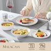 MALACASA Luna 24-tlg. Weiß Porzellan Tafelservice Geschirrset 6 Personen Bild 3