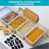 Refined Living Vorratsdose 3.2L Vorratsdosen mit Deckel 4er Set,Frischhaltedose, Aufbewahrungsbox, BPA-freier, bruchsicherer Kunststoff, (Frischhaltedose, Spaghetti Aufbewahrung Pasta Vorratsbehälter, Aufbewahrungsbox Küche, Aufbewahrungsdosen Set, Küc... Bild 2