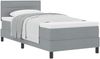 vidaXL Boxspringbett mit Kopfteil Hellgrau 80 x 200 cm Stoff 3338566 Bild 2