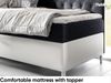 MEBLINI Kinderbett mit Bettkasten FILIPPO 3 80x200 Links – H3/Schwarz Samt Gepolstert Einzelbett mit Matratze - Polsterbett mit Stauraum - Bett mit Kopfteil – Stauraumbett Bild 4