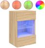 vidaXL TV-Wandschrank mit LED-Leuchten Sonoma-Eiche 40x30x60,5 cm 837082 Bild 2