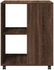 vidaXL Beistelltisch mit Rollen Braun Eiche 55x60x78 cm Holzwerkstoff 853161 Bild 5