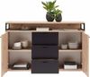 XORA 'LIFE' Sideboard, Melamin eiche, 134.1 x 87.8 x 38 cm, mit 3 Schubladen Bild 2