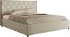 Polsterbett mit Bettkasten LARINO CLASSIC 140 x 200 cm Lattenrost und Gasdruckfedern, stabiles Bettgestell, modernes Design - Creme Strukture Bild 5