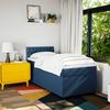 vidaXL Boxspringbett mit Matratze Blau 100x200 cm Stoff 3285812 Bild 3