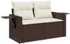 vidaXL 6-tlg. Garten-Sofagarnitur mit Kissen Braun Poly Rattan 3220182 Bild 5