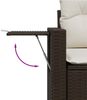 vidaXL 6-tlg. Garten-Sofagarnitur mit Kissen Braun Poly Rattan 3220182 Bild 4