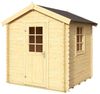 Lasita Maja Gerätehaus Wels Gartenhaus aus Holz in Rot Holzhaus mit 28 mm Wandstärke Blockbohlenhaus Bild 2