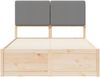vidaXL Bettgestell mit gepolstertem Kopfteil Hellgrau 120 x 200 cm 3405527 Bild 5