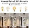 Nettlife Pendelleuchte 3/4 rauchgrauem Glas E27 Fassung Industrielle Hängeleuchte, Höhenverstellbar, LED wechselbar, Pendellampe für Wohnzimmer Küche Esszimmer Bild 2