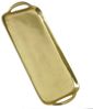 Dekotablett - Dekoteller - Serviertablett - Aluminium - rechteckig - mit Griffen - L: 36cm - gold Bild 4