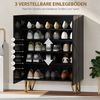HOMCOM Schuhschrank für 15-20 Paar Schuhe (Größe 43, 1-St, mit Türen) Metallbeine, Schwarz Bild 4