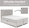 Best for Home Boxspringbett mit Bettkasten Trinity K-14 Bonellfederkern inkl. 7 cm Topper (140x200 160x200 180x200 200x200 cm), mit o. ohne Kopfteil, Flexible Liefermöglichkeiten, Handwerksqualität Bild 4