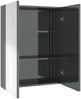 vidaXL Bad-Spiegelschrank 60x15x75 cm MDF Glänzendes Grau 331526 Bild 2