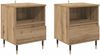 vidaXL Nachttisch 2 pcs Artisan-Eiche 40 x 35 x 50 cm Holzwerkstoff 882652 Bild 2