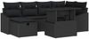 vidaXL Gartensofa-set mit Kissen 7 pcs Schwarz Poly-Rattan 3361172 Bild 2