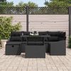 vidaXL Gartensofa-set mit Kissen 7 pcs Schwarz Poly-Rattan 3361172 Bild 3