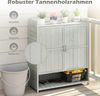 Pflanztisch mit Unterschrank & Arbeitsplatte & Abnehmbaren Regalen Gartenschrank Grau Bild 4