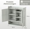 Pflanztisch mit Unterschrank & Arbeitsplatte & Abnehmbaren Regalen Gartenschrank Grau Bild 2