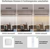ZMH LED Pendelleuchte Esszimmer Kronleuchter Dimmbare Hängelampe Esstischlampe Schreibtischlampe Schwarz mit Fernbedienung 50W Moderne Tischlampe Hängende Pendellampe 148,5CM Bild 3