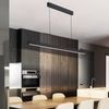ZMH LED Pendelleuchte Esszimmer Kronleuchter Dimmbare Hängelampe Esstischlampe Schreibtischlampe Schwarz mit Fernbedienung 50W Moderne Tischlampe Hängende Pendellampe 148,5CM Bild 4