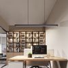 ZMH LED Pendelleuchte Esszimmer Kronleuchter Dimmbare Hängelampe Esstischlampe Schreibtischlampe Schwarz mit Fernbedienung 50W Moderne Tischlampe Hängende Pendellampe 148,5CM Bild 5