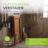 Juskys® Beistelltisch Zadar XL - Klappbar für platzsparende Nutzung, aus geöltem Akazienholz, ideal für Garten und Balkon, 60x58x76 cm Bild 4
