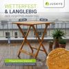 Juskys® Beistelltisch Zadar XL - Klappbar für platzsparende Nutzung, aus geöltem Akazienholz, ideal für Garten und Balkon, 60x58x76 cm Bild 3