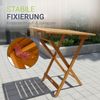 Juskys® Beistelltisch Zadar XL - Klappbar für platzsparende Nutzung, aus geöltem Akazienholz, ideal für Garten und Balkon, 60x58x76 cm Bild 5